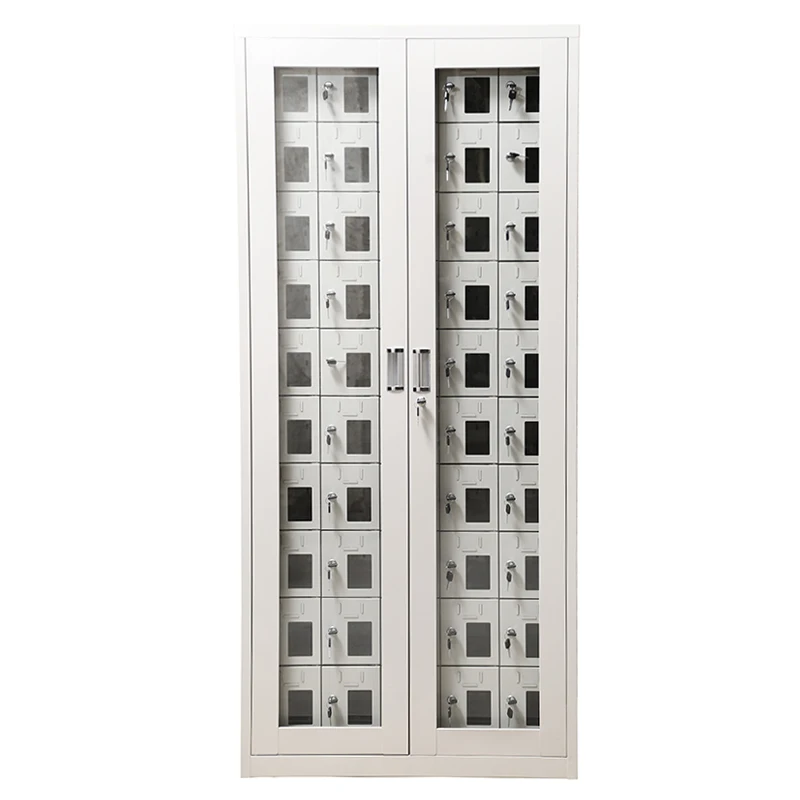 Public Metal Self Cabinet 50 Doors Lockable Safe Mobile Phone Charging Locker