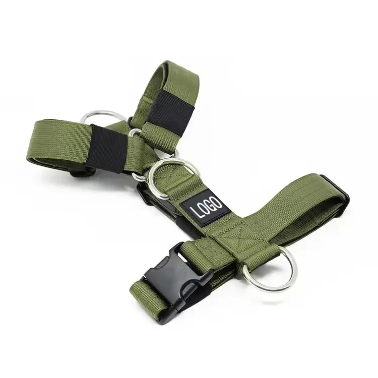 High quality adjustable dog harness tactical Y-shaped dog harness nylon heavy-duty soft chloroprene rubber dog harness