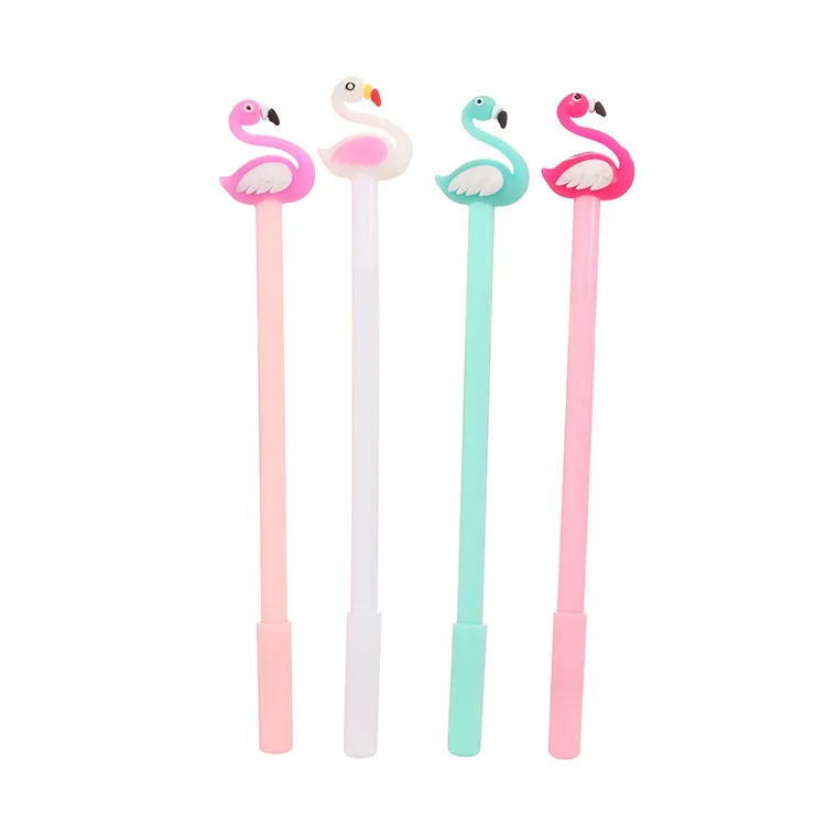 Cute Design Colorful Little Swan Gel Pen Soft Rubber Light Weight Neutral Pen 0.5mm For School Student Writing Pen