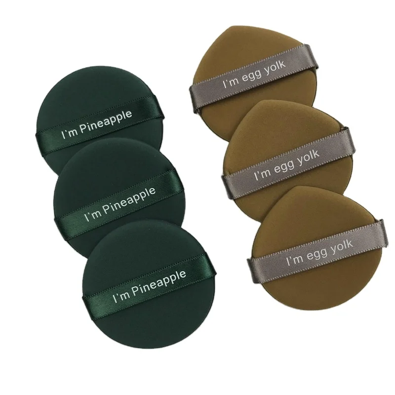 Wet dry colour makeup puff shenzhen cotton customized cosmetic round air cushion powder puff