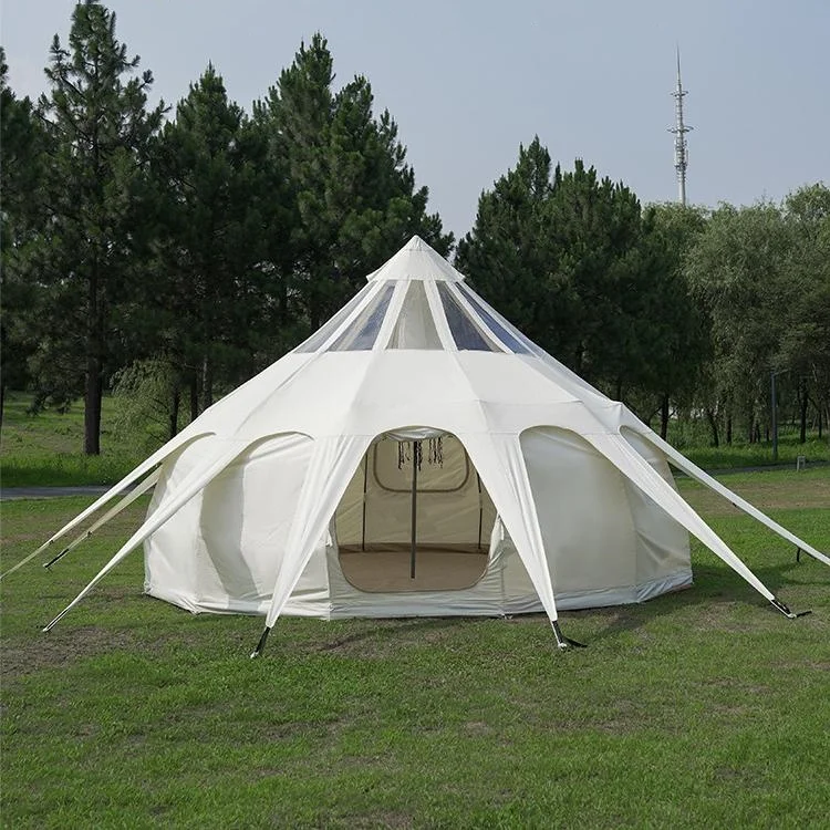 Factory Direct High Quality Outdoor Camping Tent Oxford Flame Retardant Water Drop Lotus Tent