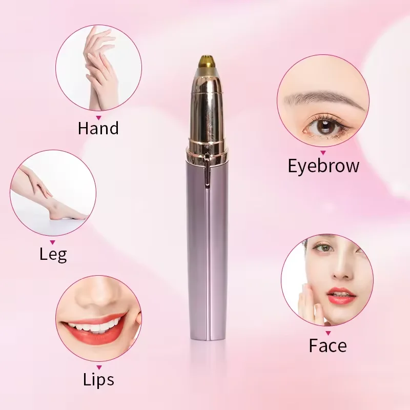 Hot sale Portable Electric Eyebrow Trimmer Painless Hair Remover Rechargeable Eyebrow Trimmer & Facial Hair Removal for Women