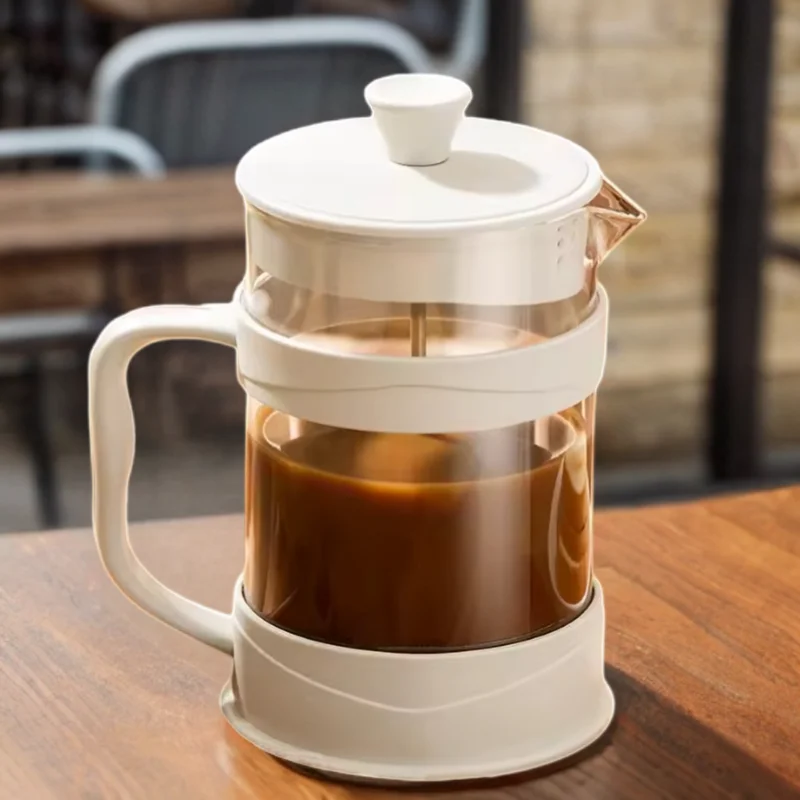 350ml/800ml/1000ml  French filter pressure pot glass tea maker hand pressure filter cup brewing cold extraction hand coffee pot