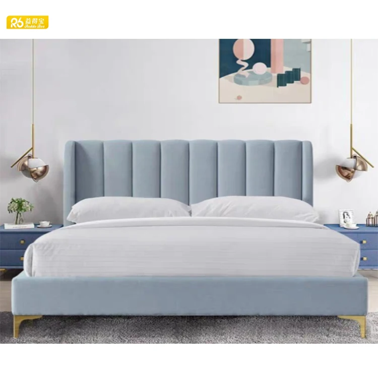 Chinese wooden bed modern with queen bed frame designs