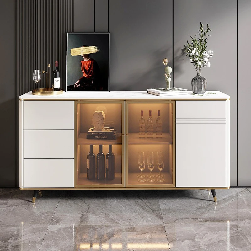 Nordic Art Storage Sideboard Cabinets Luxury Living Room Furniture Modern High Gross Wooden SideBoards Buffet