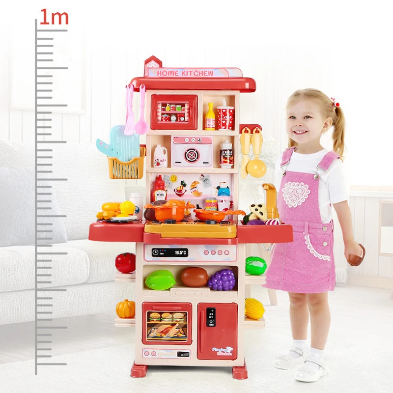Kitchen Kids Toys Sets Pretend Spray Games 43PCS Mini Kitchen Toys Kids Real Cooking Sink Set Game Kitchen Toys For Kids