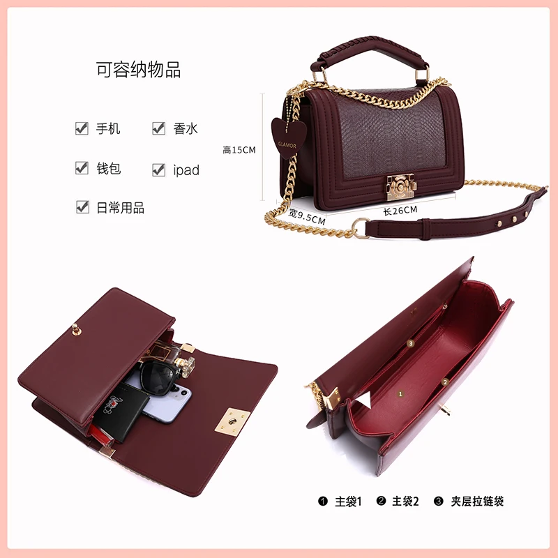 Latest goods fall 2022 handbag tote handbags ladies handbags genuine leather Fashion female bag  crossbody bag glamor
