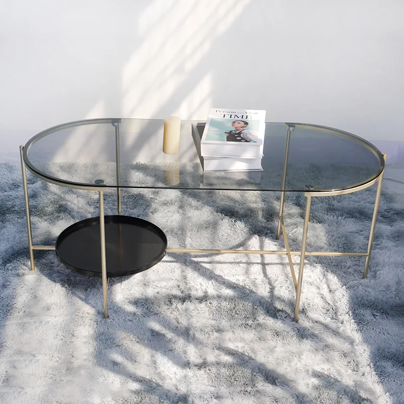 Coffee Table Set  Living Room Furniture Nordic Mirror Gold Luxury  Modern Glass Coffee Tables