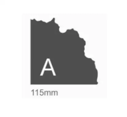 
Agate cut 115 mm (4 1/2