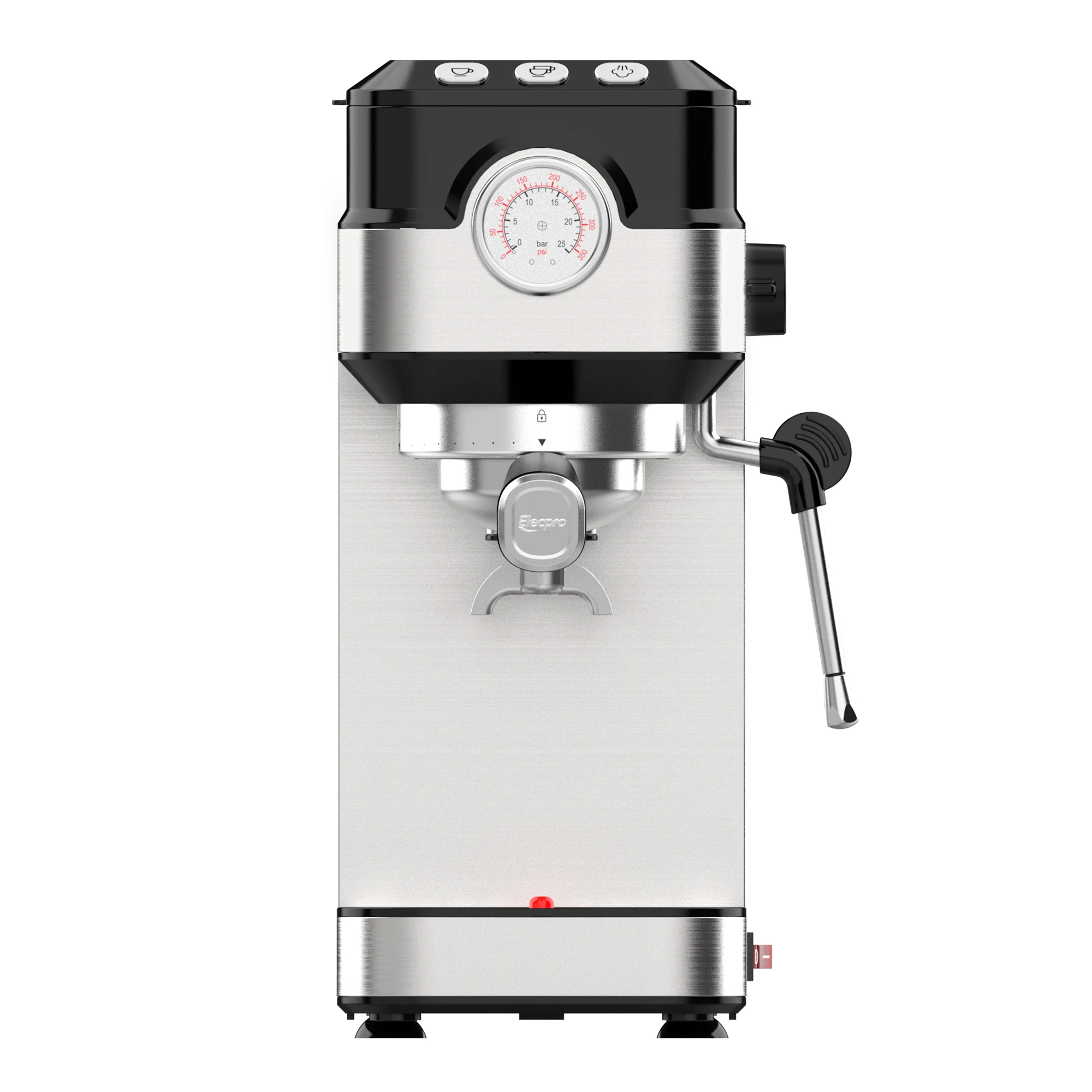 2023 Hot sale Espresso Coffee Maker Easy Control 20bars Pressure Gauge Stainless Steel Body Italian Espresso Coffee Machine