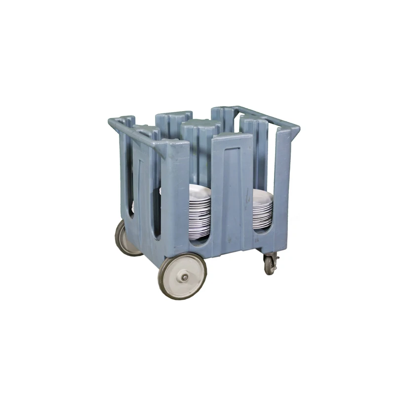 Dining adjustable dish collecting trolley with wheels plastic movable service plates kitchen tray mover cart dolly trolley