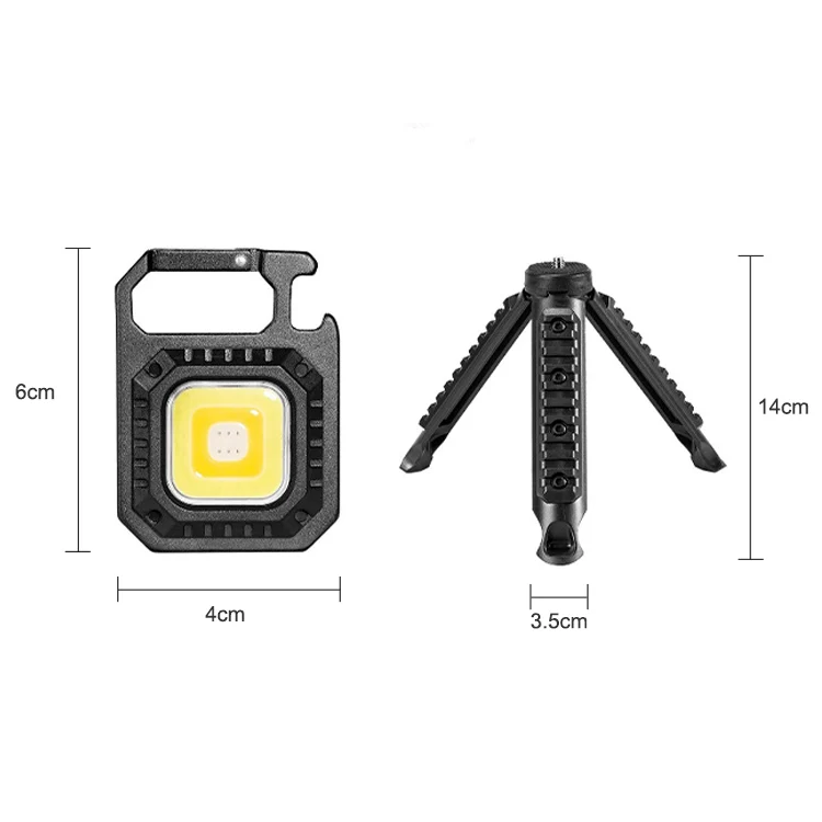 GARIDA new hot selling multi-function COB portable outdoor camping bottle opener and stents 7-mode keychain light