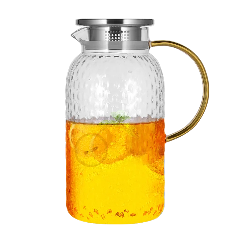 Water Pitcher, Juice and Tea Set Large Capacity Heat Resistant High Borosilicate Glass Water Pots & Kettles