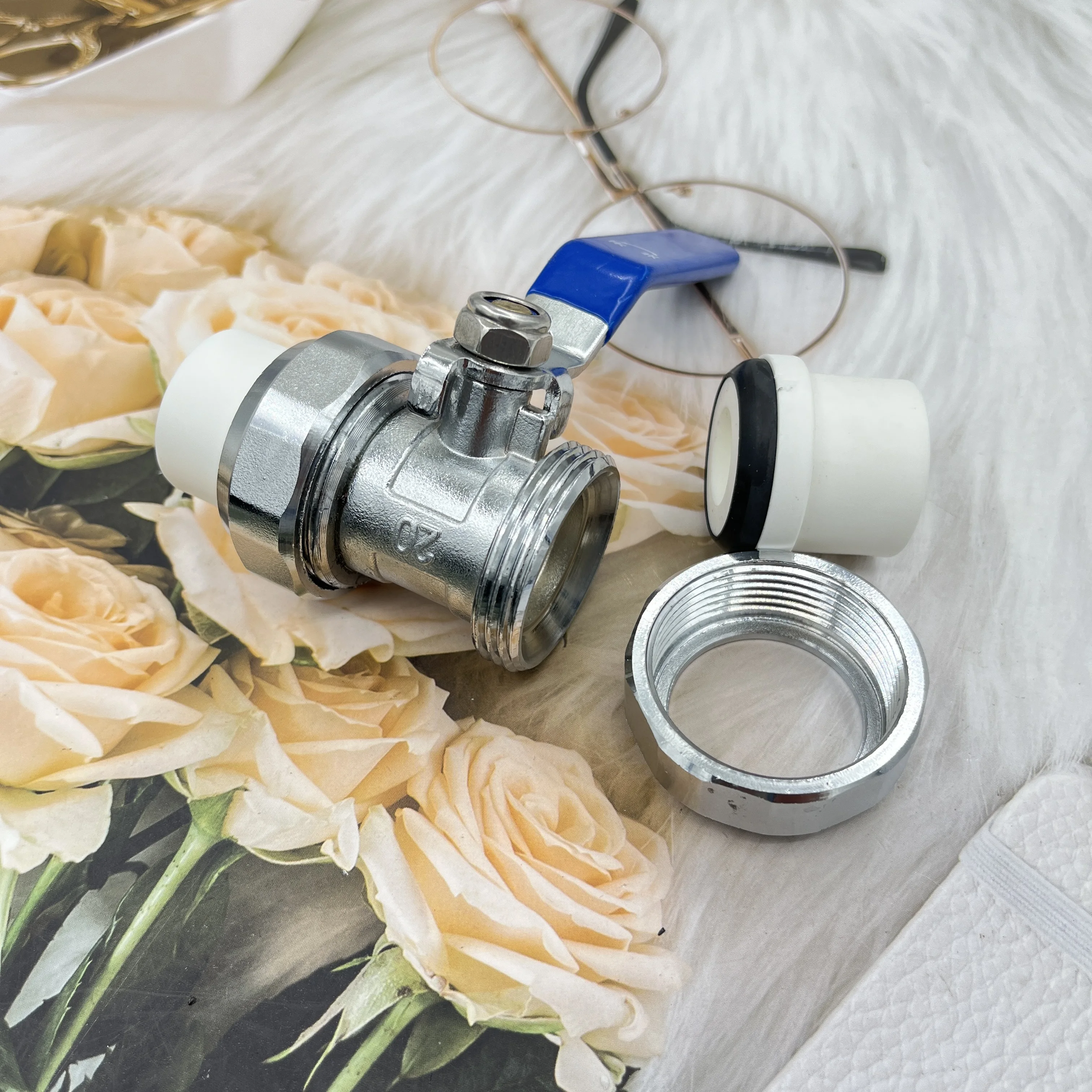 Round explosion-proof ppr stainless steel ball valve double head hot melt valve switch water pipe fittings