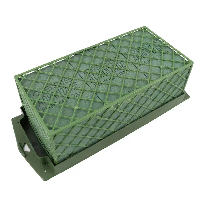Flower Clay Rectangular Cage Basket Flower Frame Plastic Fixed Grid Absorbent fresh flower mud