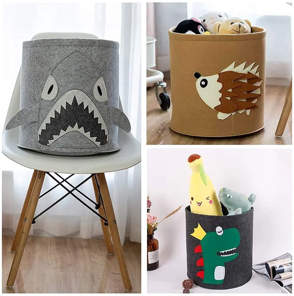 foldable felt storage basket organizer large felt storage boxes kids toys storage bin