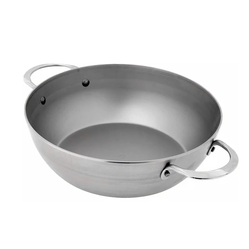 High-quality carbon steel Double-Handle Cooking pan hotpot pan for home cook