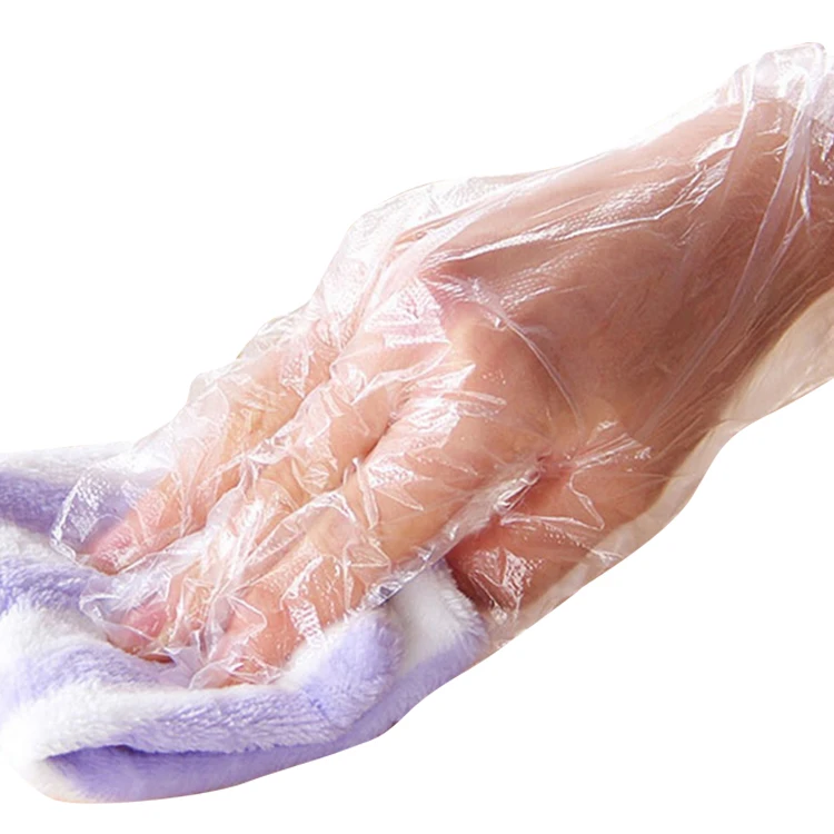 China Top Sale Eat Food Grade Contact Disposal Gloves Powder Waterproof Plastic Gloves