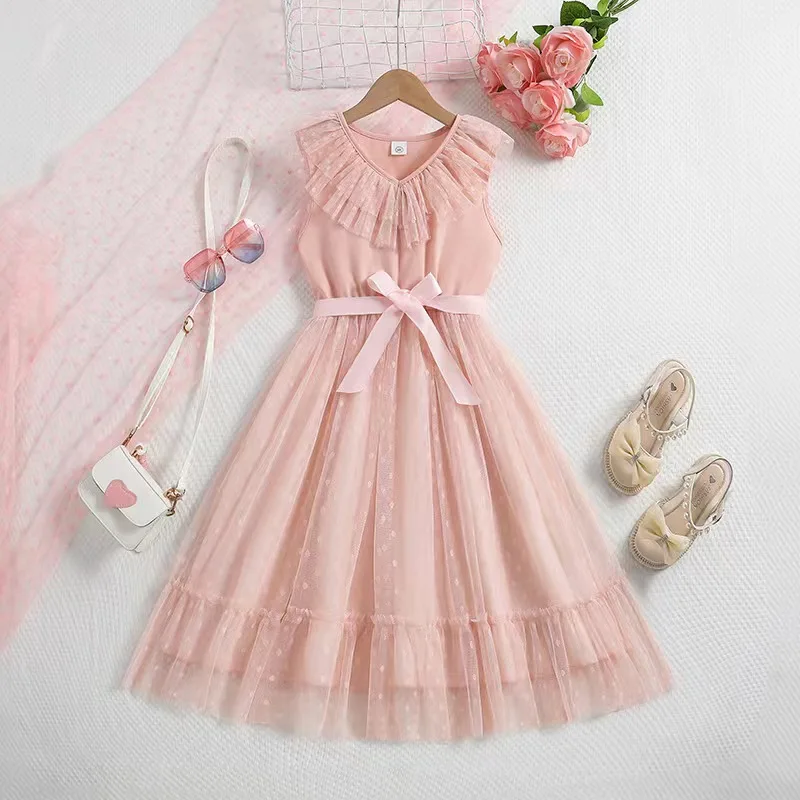 Trending 6 8 10 12 Years Teenage Girls Clothing Elegant Teen Dresses Graduation School Uniforms Dress for Kids Children Clothes
