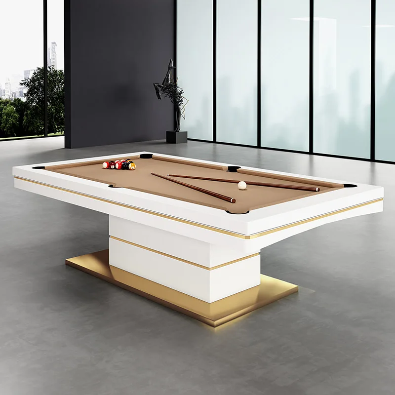 Luxury Dining Room Set with White Mirrored Wedding Table Gold Decor Restaurant Table for Home Hotel Snooker & Billiard Tables