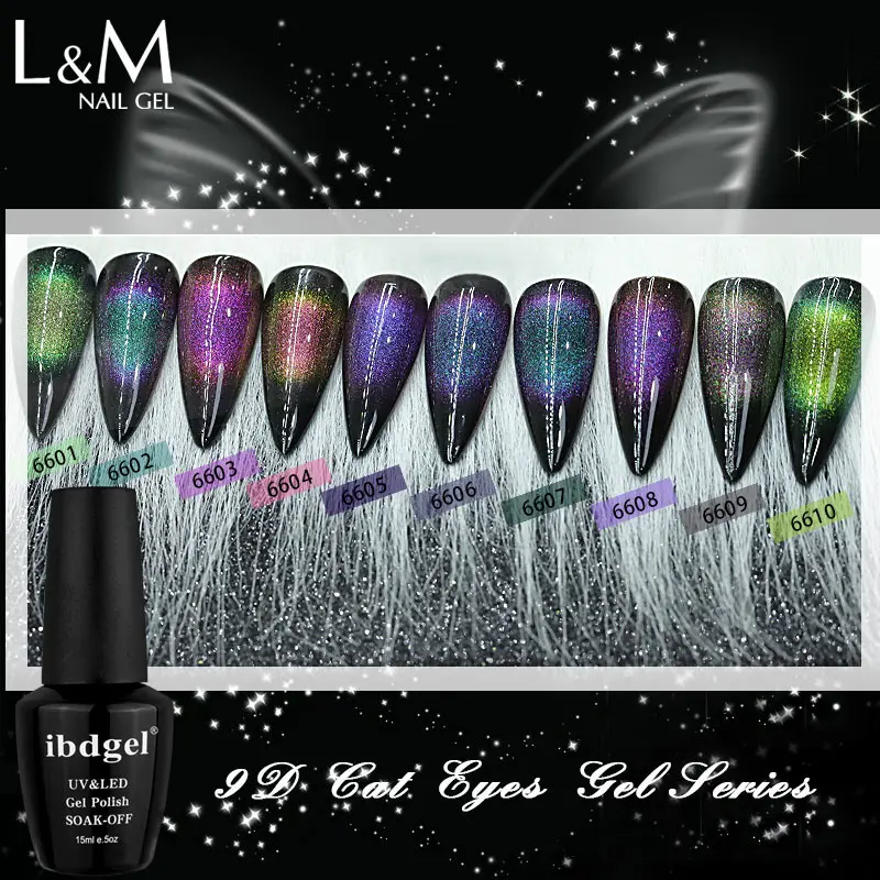 
ibdgel Soak Off UV 9D Cat Eye Gel Polish 5D Magnetic Gel Factory Private Label 