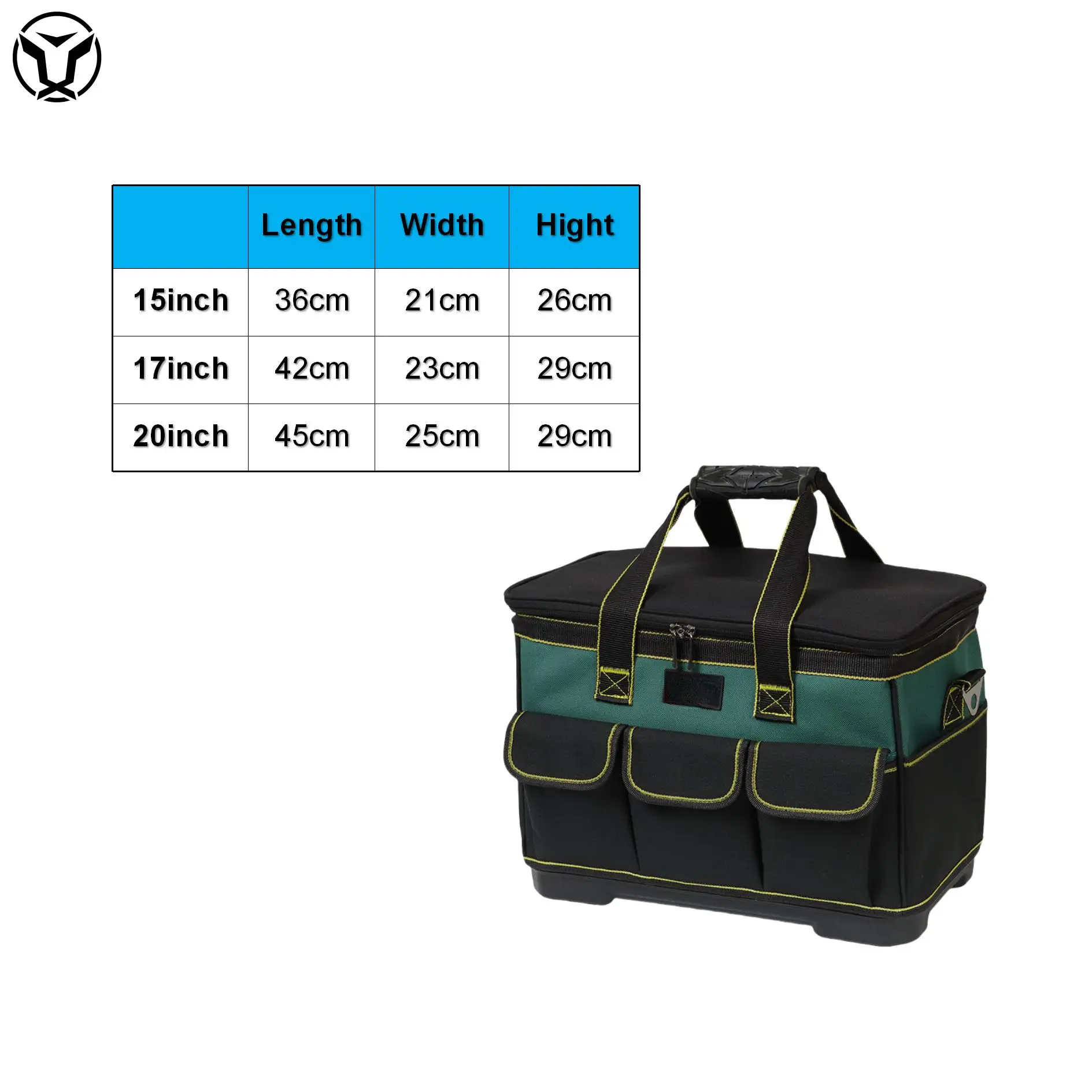 YUTUO professional 20inch canvas heavy duty garden tool carpenter electrician work tool kit set storage bag for electricians