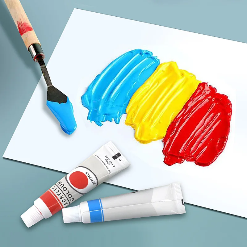Wholesale 12 24 Colors Gouache Oil Paint Set aluminium tube acrylic paint custom watercolor pigment
