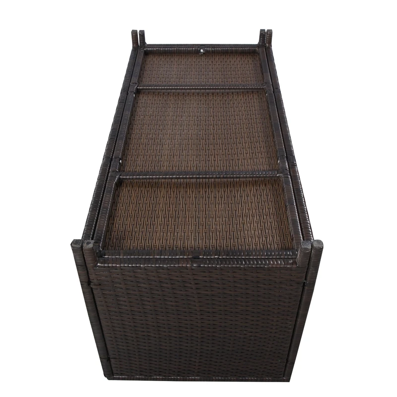 Outdoor Plastic Garden waterproof Storage Box Rattan cube Box