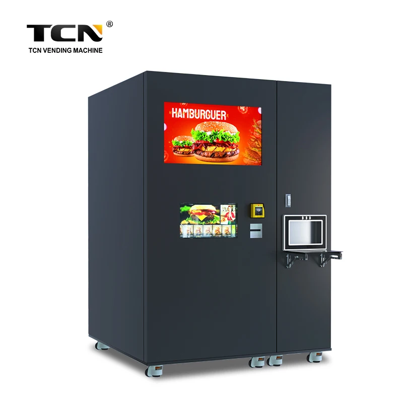 TCN Chinese Manufacturer Customized Heated Hot Food Hamburger Vending Machine Full Automatic