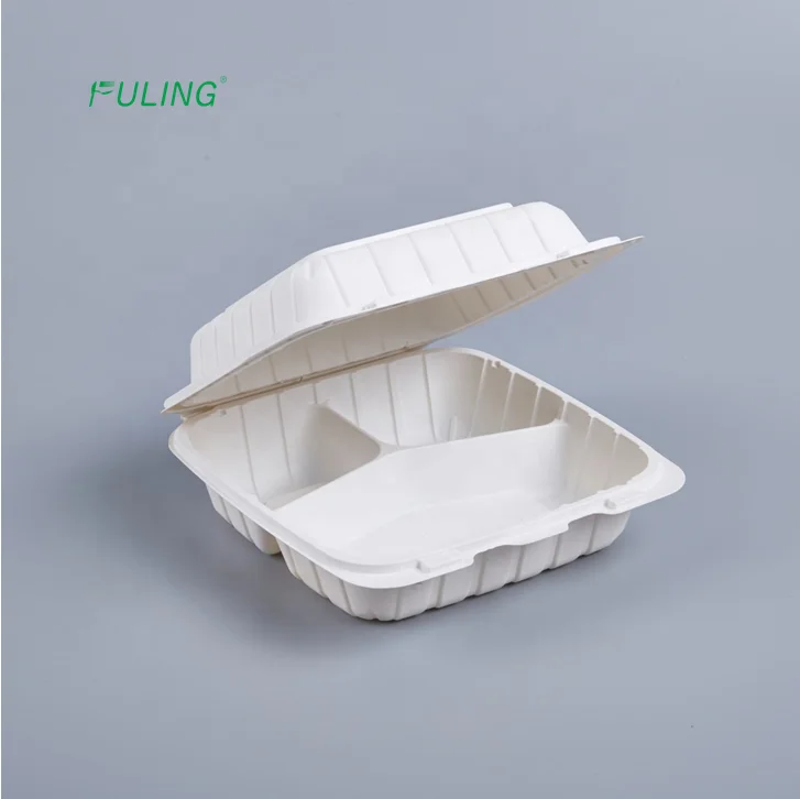 microwave safe takeaway rectangular restaurant food containers factory ,3 compartment plastic disposable food containers