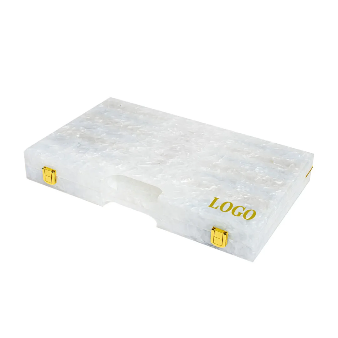 Custom Luxury Perspex Board Backgamon Mini Set Acrylic Red Backgammon Game Wholesale Manufacturers