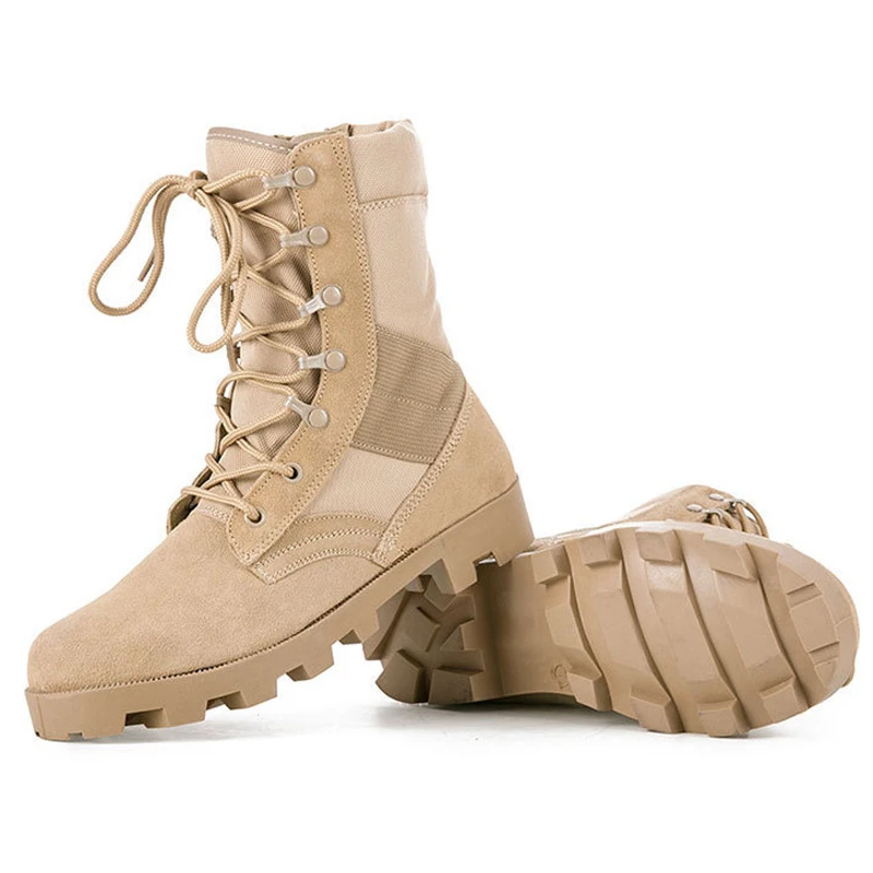 Outdoor Sport Mens Leather Camouflage Waterproof Delta Desert Mountain Climbing Shoes Assault Combat Boots Tactical Hiking Boots