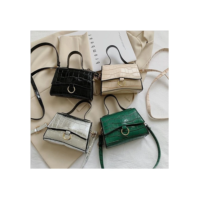 Popular crocodile designer girls new purses 2021 patent leather handbags for women shoulder bag