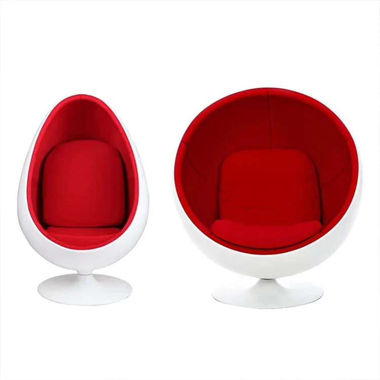 Modern fibreglass round chair living room furniture indoor upholstered egg chair