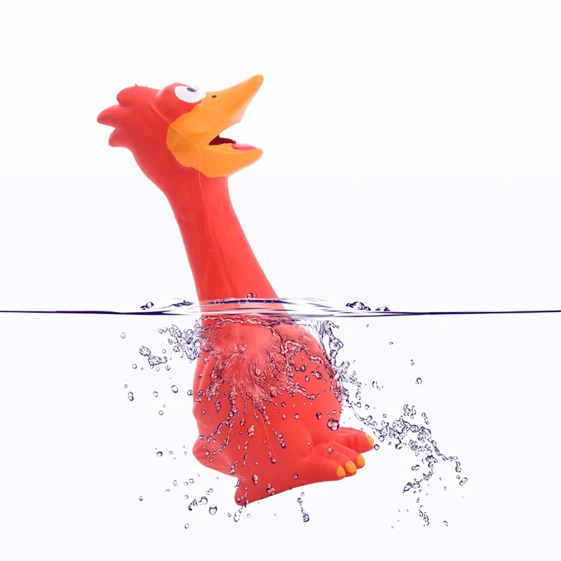 Wholesale Custom Durable Heathy ECO Friendly Dog Toys Chicken Shape Dog Toys Chew Colorful Natural Rubber Dog Chew Toy