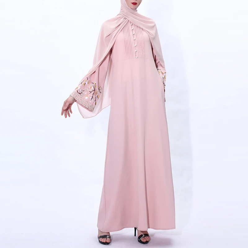 Islamic dress new Design Abaya in Dubai malaysian Arab long sleeve muslim dress caftan Islamic Clothing For Women Embroidery
