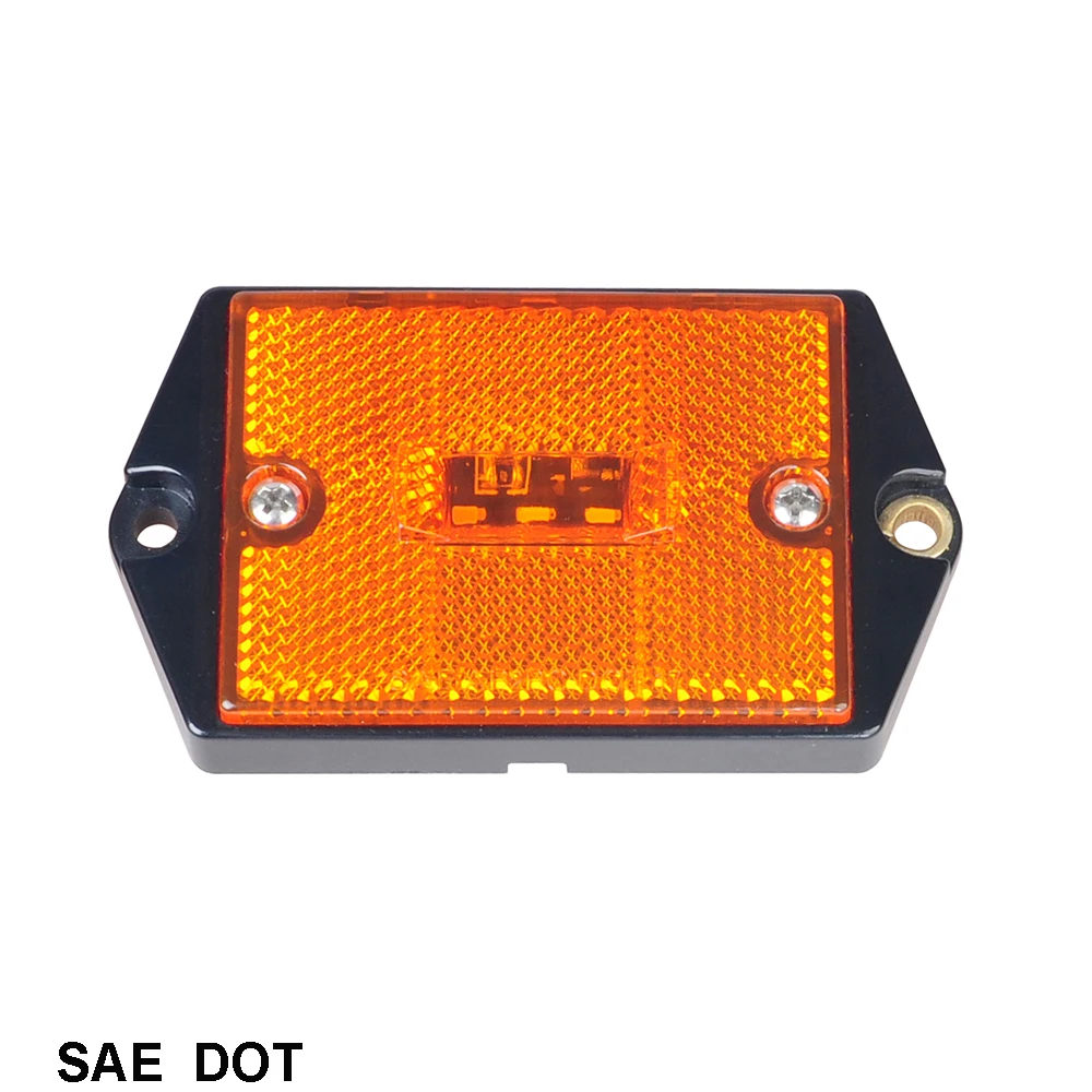 Rectangular Surface Mount LED Marker Clearance Light with Reflex side marker light