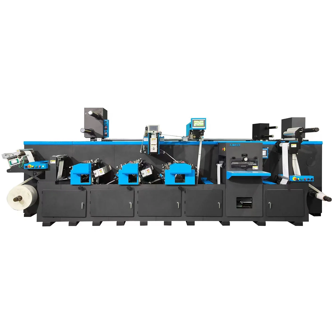 Многофункциональная многоцветная флексографская печать HONTEC и машина для высечки с ЧПУ оборудование прессования самоклеящейся пленки