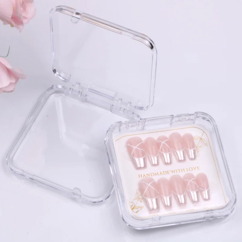 TSZS High Quality Press on Nails Empty Packaging Box Customized Logo Storage Display Box Nail Boxes for Press on Nails