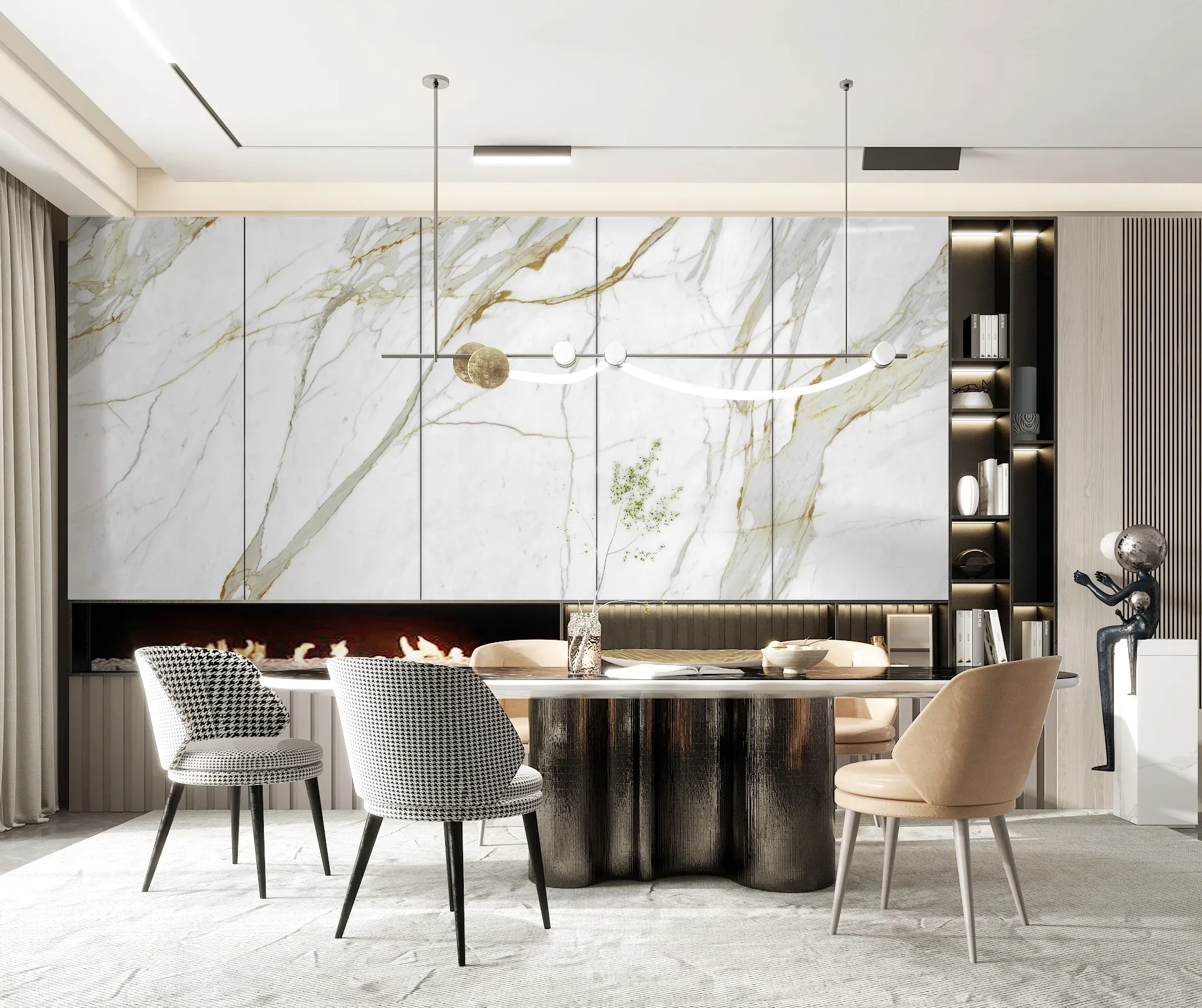 Large Format Sintered Stone Slab for Countertop Dining Table Wall Basin Various Indoor & Outdoor Applications