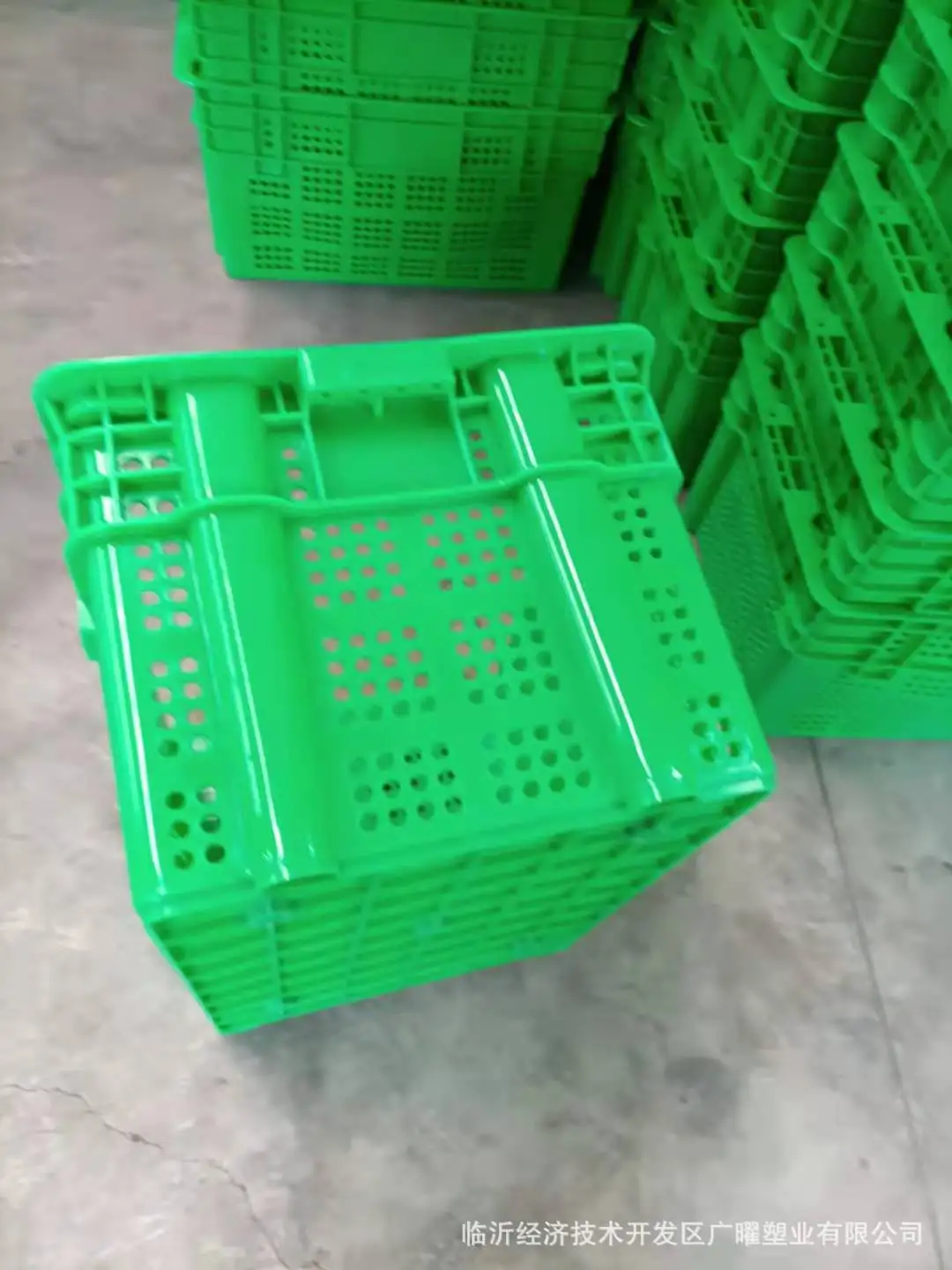 600*400*310 Mm Heavy Duty Plastic Basket Mesh Plastic Crate For Fruits Vegetables