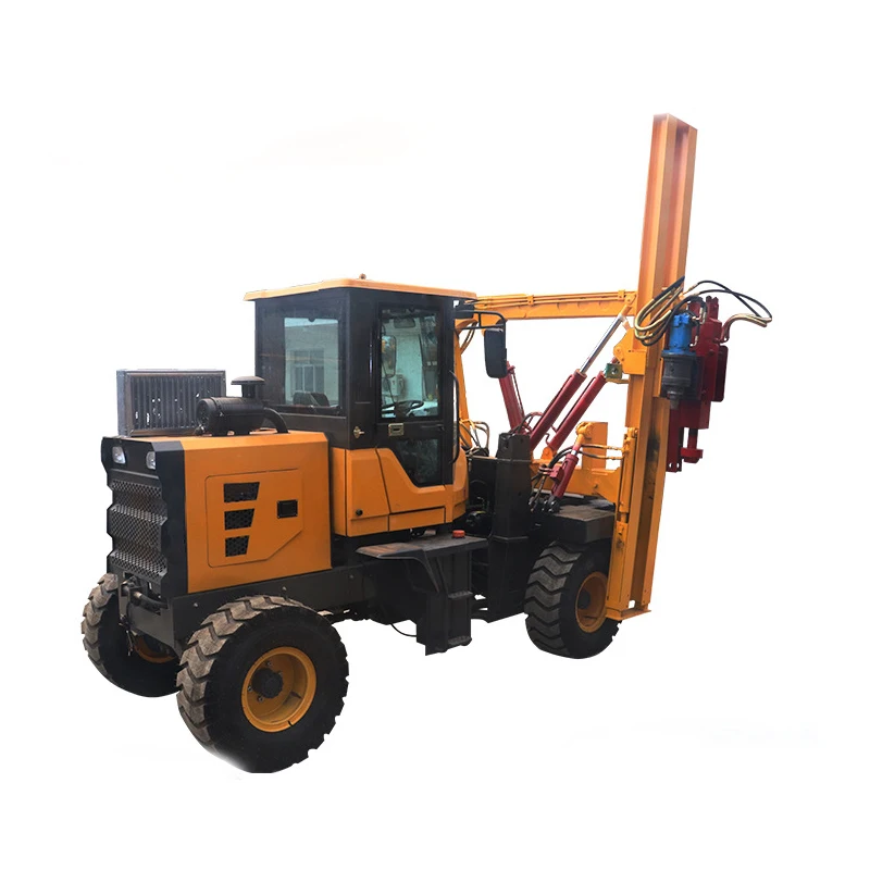hydraulic hammer pile driver solar ramming machine for solar project hydraulic post installation highway guardrail pile driver