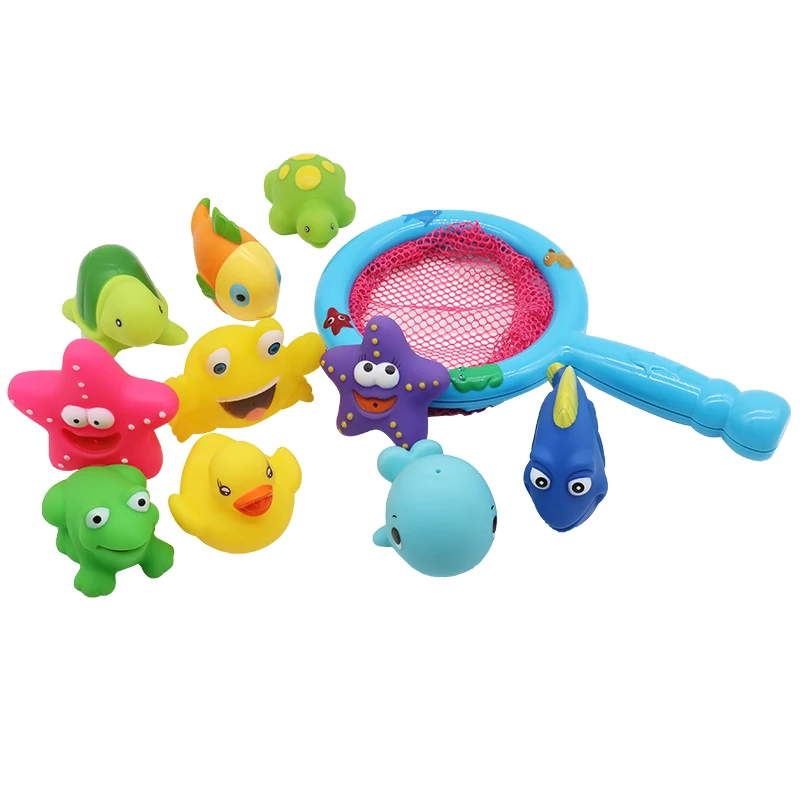 BPA Mold Animal Child Baby Bathtub Water Toy Without Hole Trending Products 2024 New Arrivals Mini Plastic 6pcs/pvc Bag