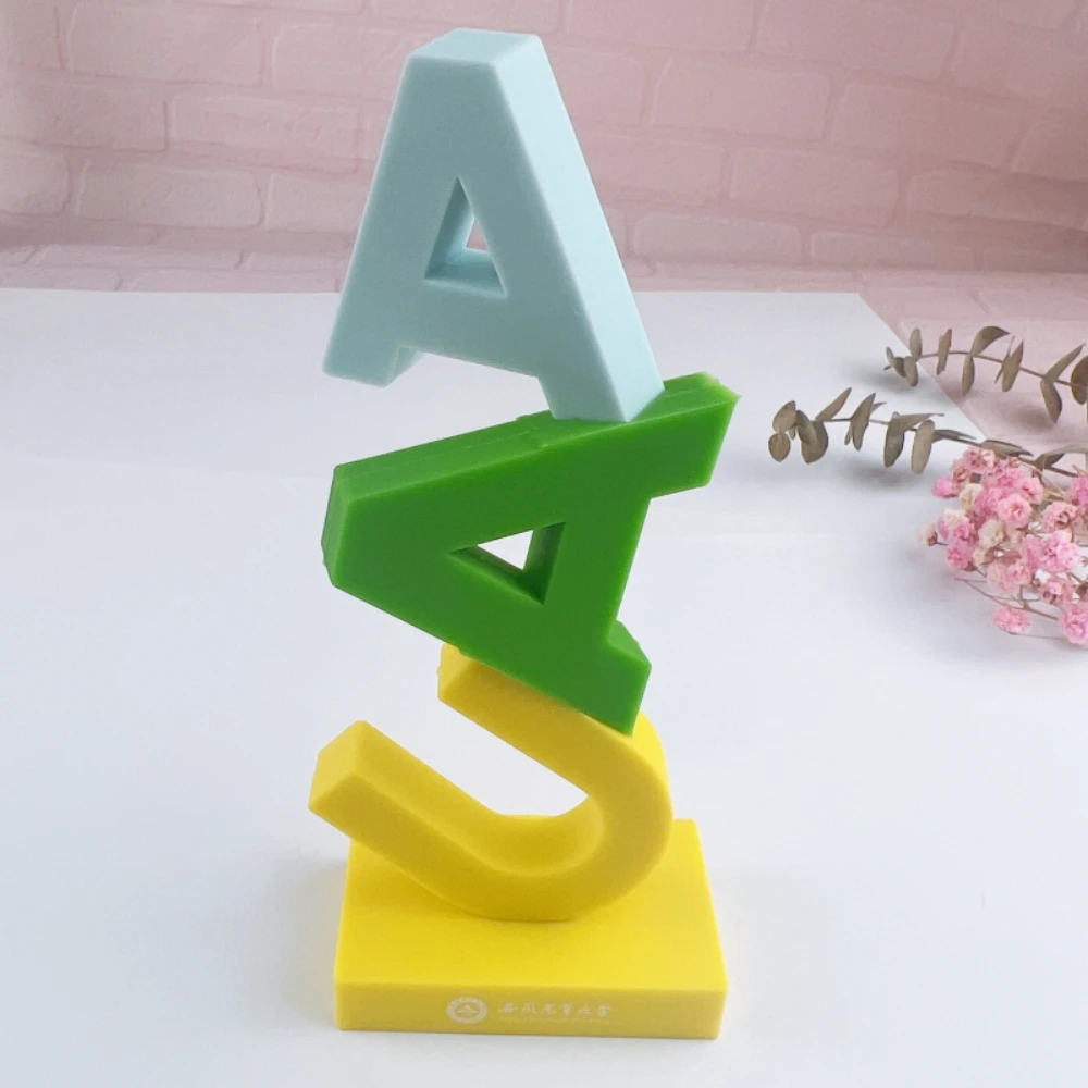 Factory Make Plastic PVC Material Toys Figurine Alphabet Letter Custom Design Vinyl Toy Action Figure Desk Decor