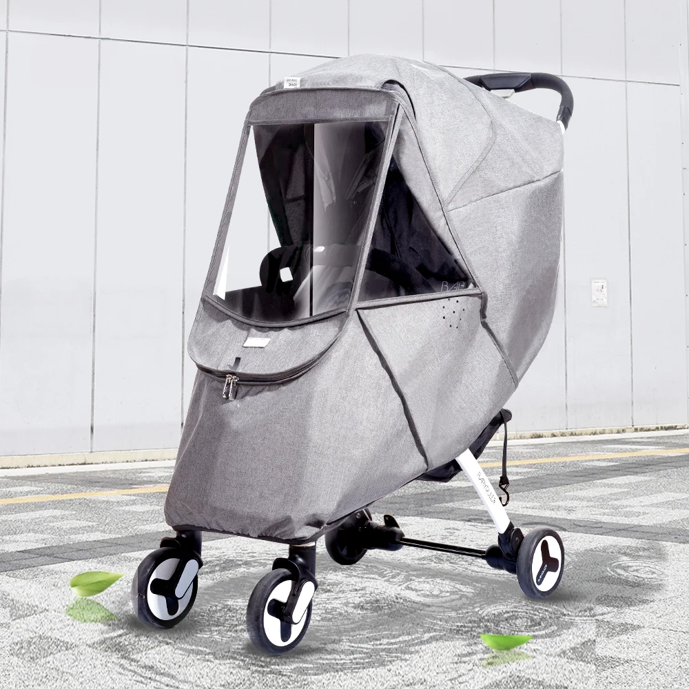 Baby Stroller Rain Cover Universal Wind Dust Weather Shield with Windows For Strollers Pushchairs Stroller Accessories