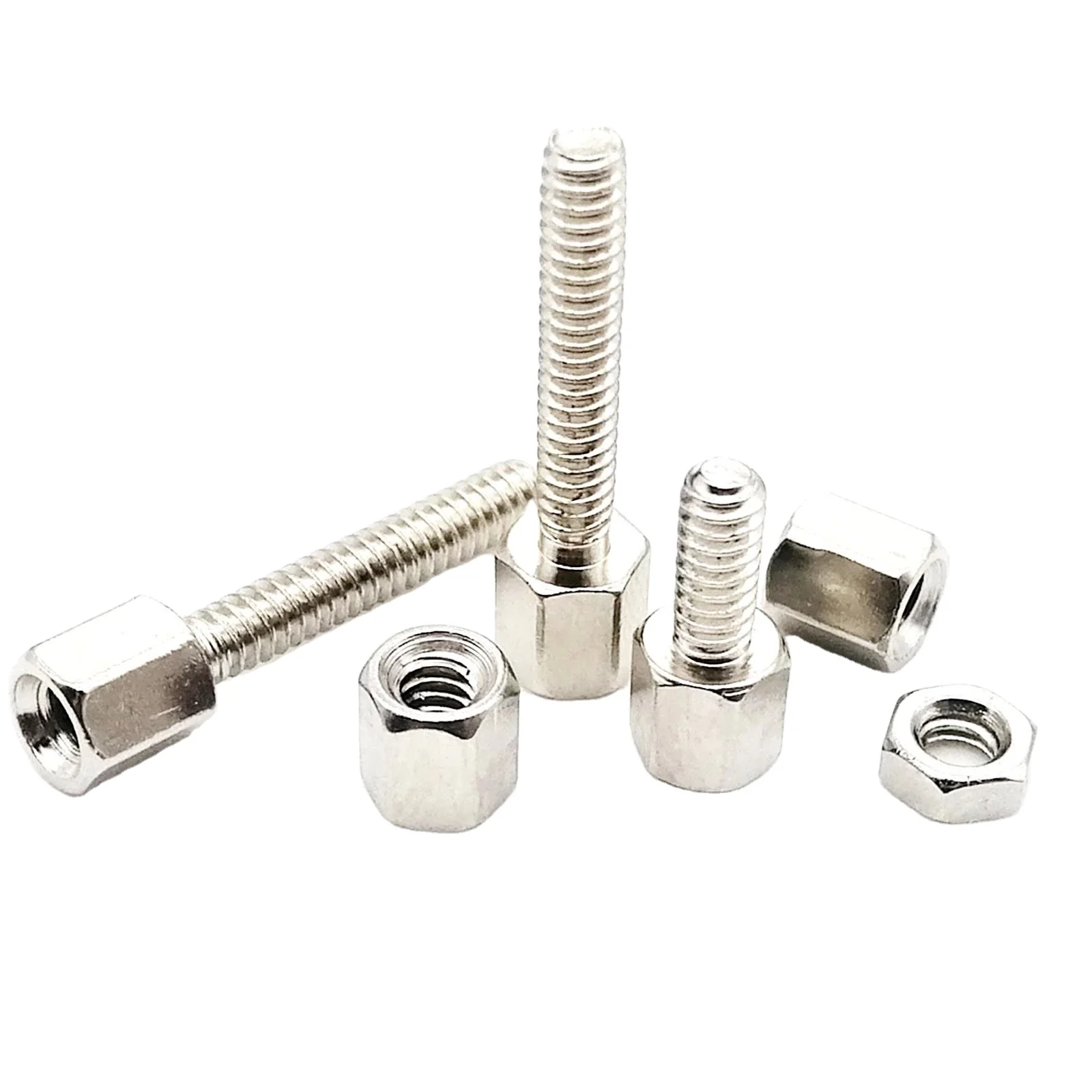 #4-40 for PCB Board Motherboard VGA DVI COM Solid Brass Hex Hexagon Standoff Spacer Connector Joint Coupling Nut Jackscrew