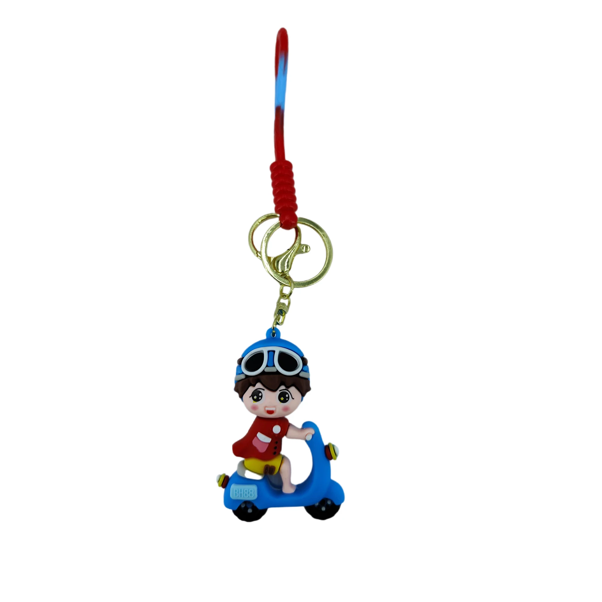 Wholesale Creative Cartoon Couple Keychain Fashion Electric vehicle Boys Schoolbag Pendant Girl Small Gift Bike Key Chain