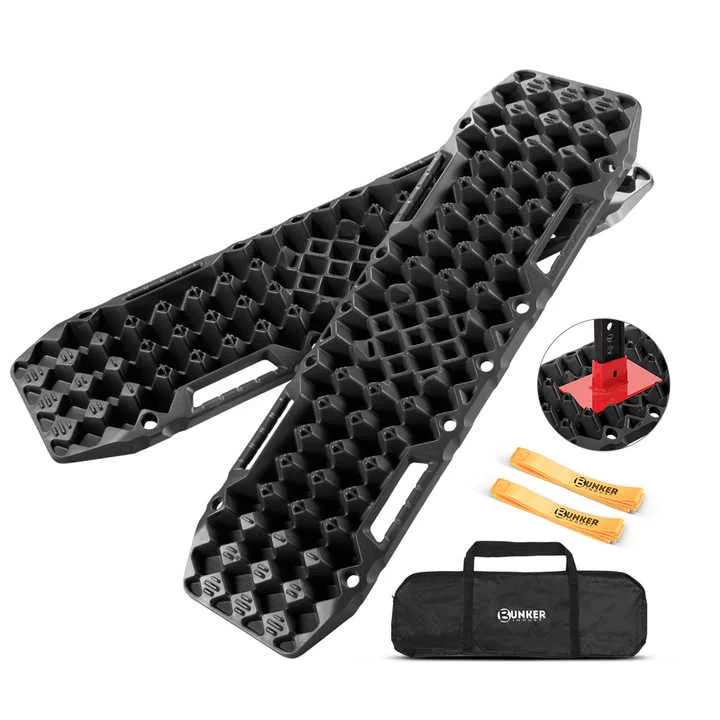 BUNKER INDUST 10T 4x4 Vehicle Build-in Jack Base Offroad Recovery Board Sand Mud Tire Traction Board Car Recovery Tracks