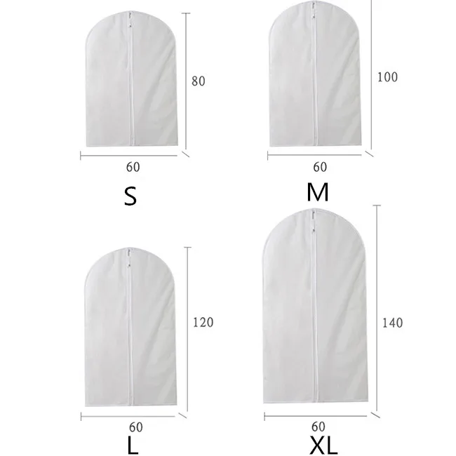 Wholesale home storage & bedroom gentleman suit clothes cover bag waterproof clear EVA  garment bag with zipper