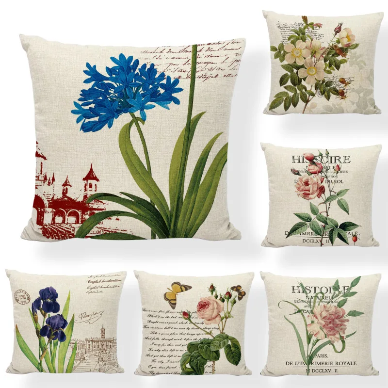 High Quality pillow cover Luxury country flower And bird  Cushion Cover Throw Pillows For Home Decor